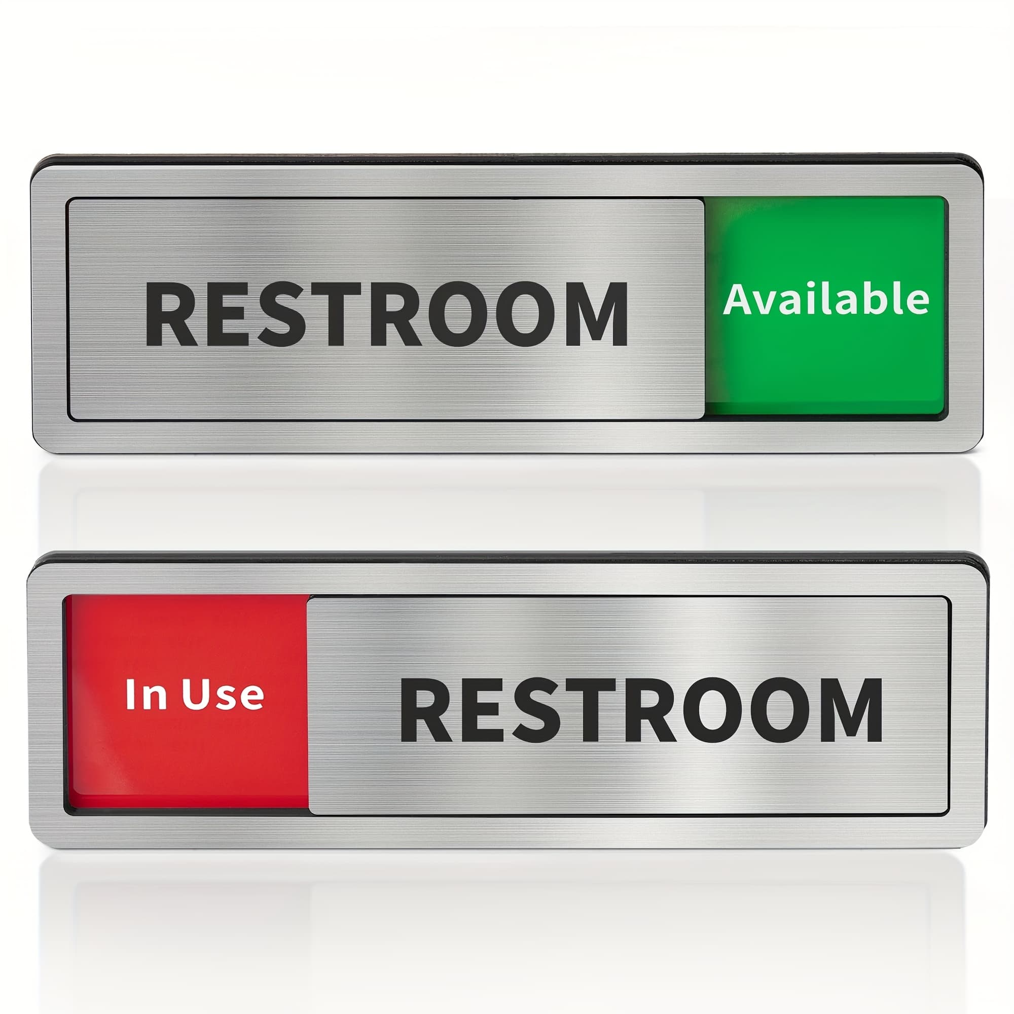 TEMU Restroom Sliding Door Signs Do Not Disturb, In Use/ Slider Sign For Business Home Office Wellness Privacy Slide Door Sign, Brushed Silvery