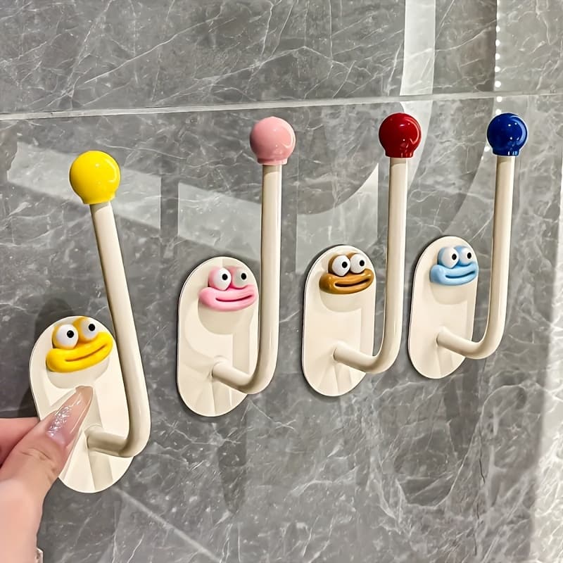 TEMU 4pcs Dopamine Hooks, Scrunchies, Scrunchies, Headbands, Hanging Hooks, Hair Ropes, Sticky Hooks, Adhesive Clothing Hooks, Jewelry Storage Artifacts, Utility Hooks