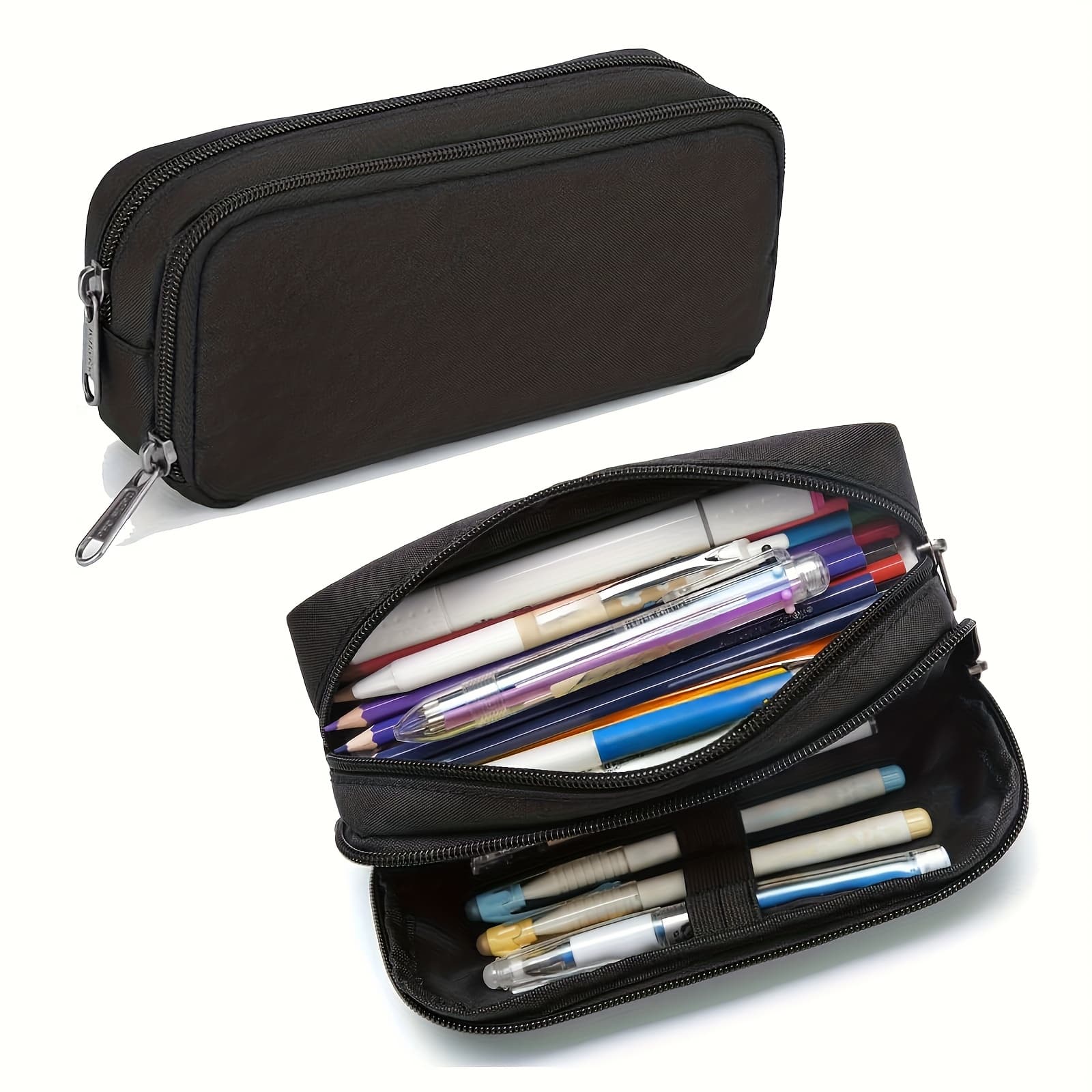 TEMU 1pc Pencil Case, Large Capacity Pencil Pouch, Aesthetic Pen Bag, Office Stationery Organizer, Multifunctional Pencil Bag