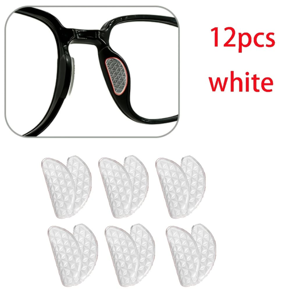 TEMU 12pcs Soft Silicone Air Cushioned Nose Pads - Anti-slip Type, Easy To Stick, Comfortable Eyewear