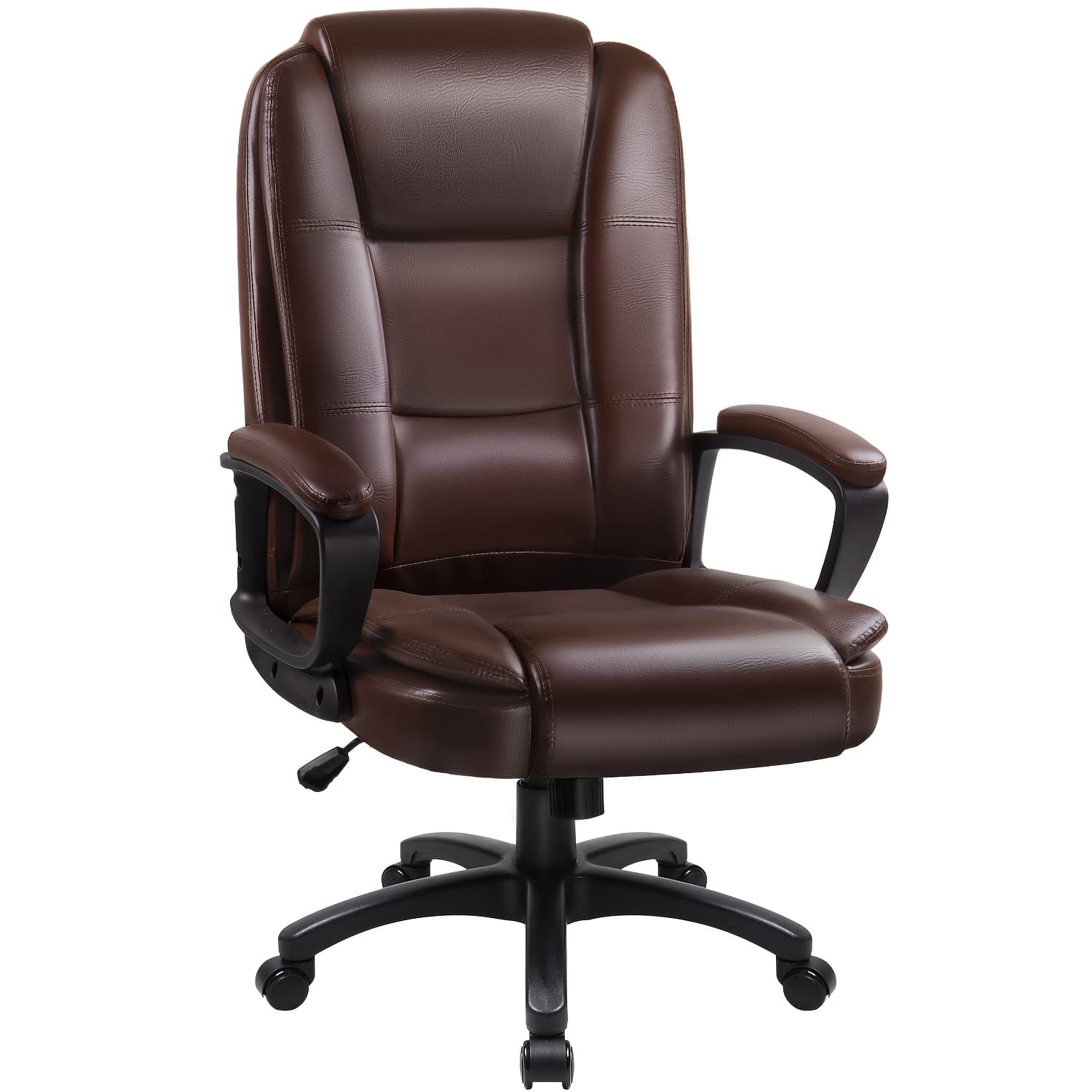 TEMU Home Office Desk Chair, 400lbs Big And Tall Computer Executive Chair, Ergonomic Pu Leather Chairs With High Back Cushion, Adjustable Armrest &lumbar Back Support, For Long Time Sitting
