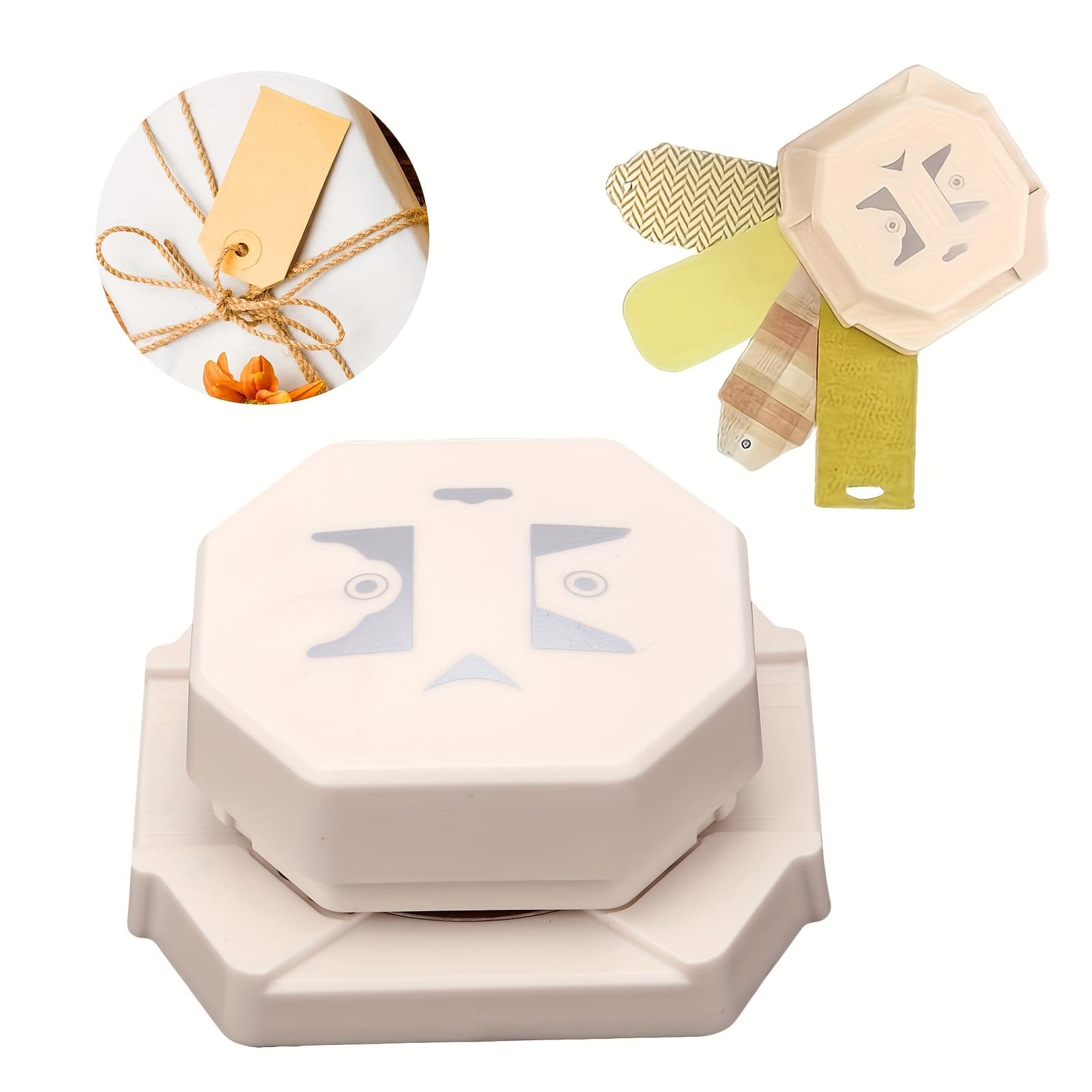 TEMU Manual Craft Card Puncher With 4 In 1 Label Punching And Embossing Capabilities, Suitable For 4 Different Shapes For Scrapbooking, Corner Cutting, And Craft Projects