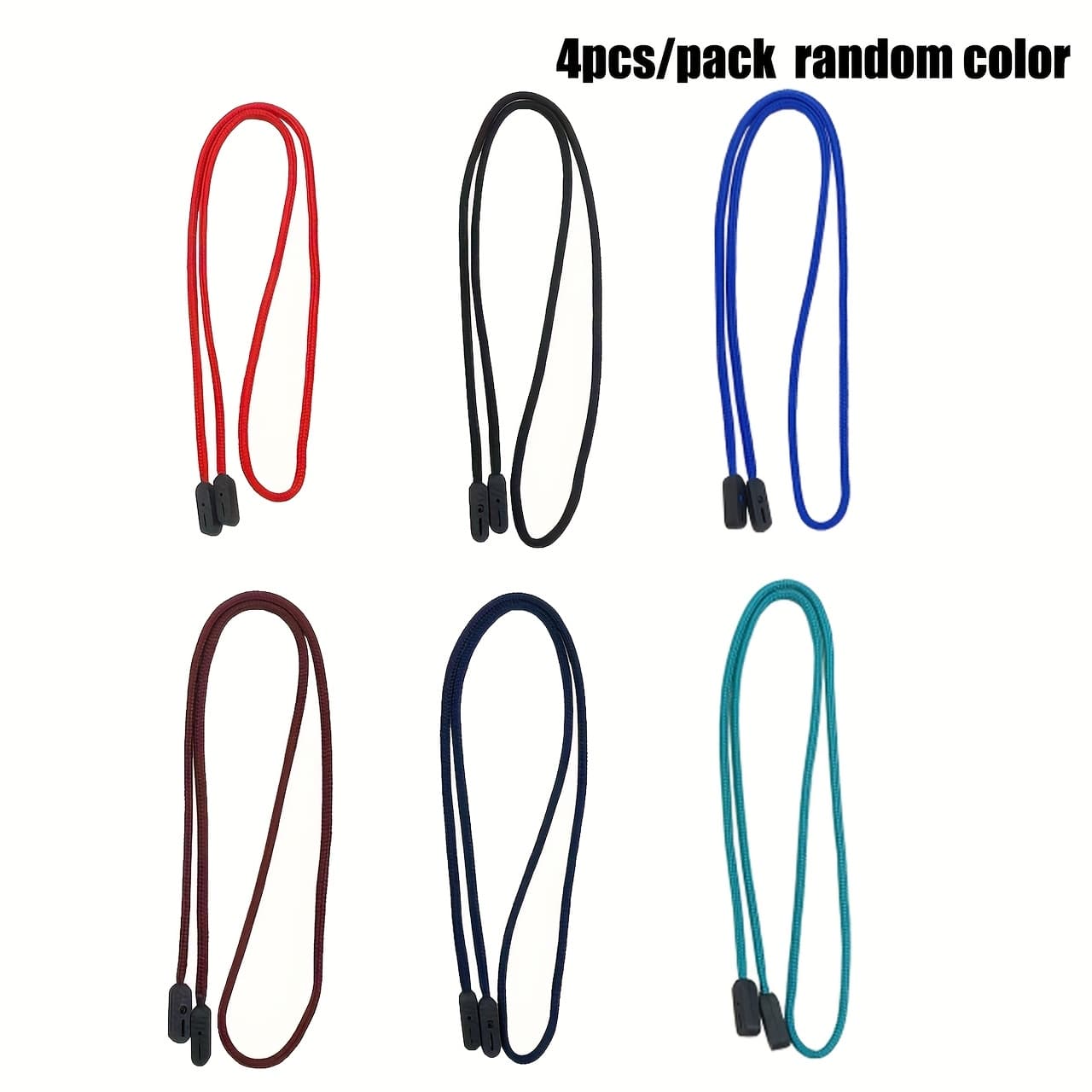 TEMU 4pcs Random Color/ Versatile Anti-lost Glasses Straps Fashion Glasses Lanyard, Comfortable Practical Reading Fashion Glasses , Outdoor Sports Glasses Rope