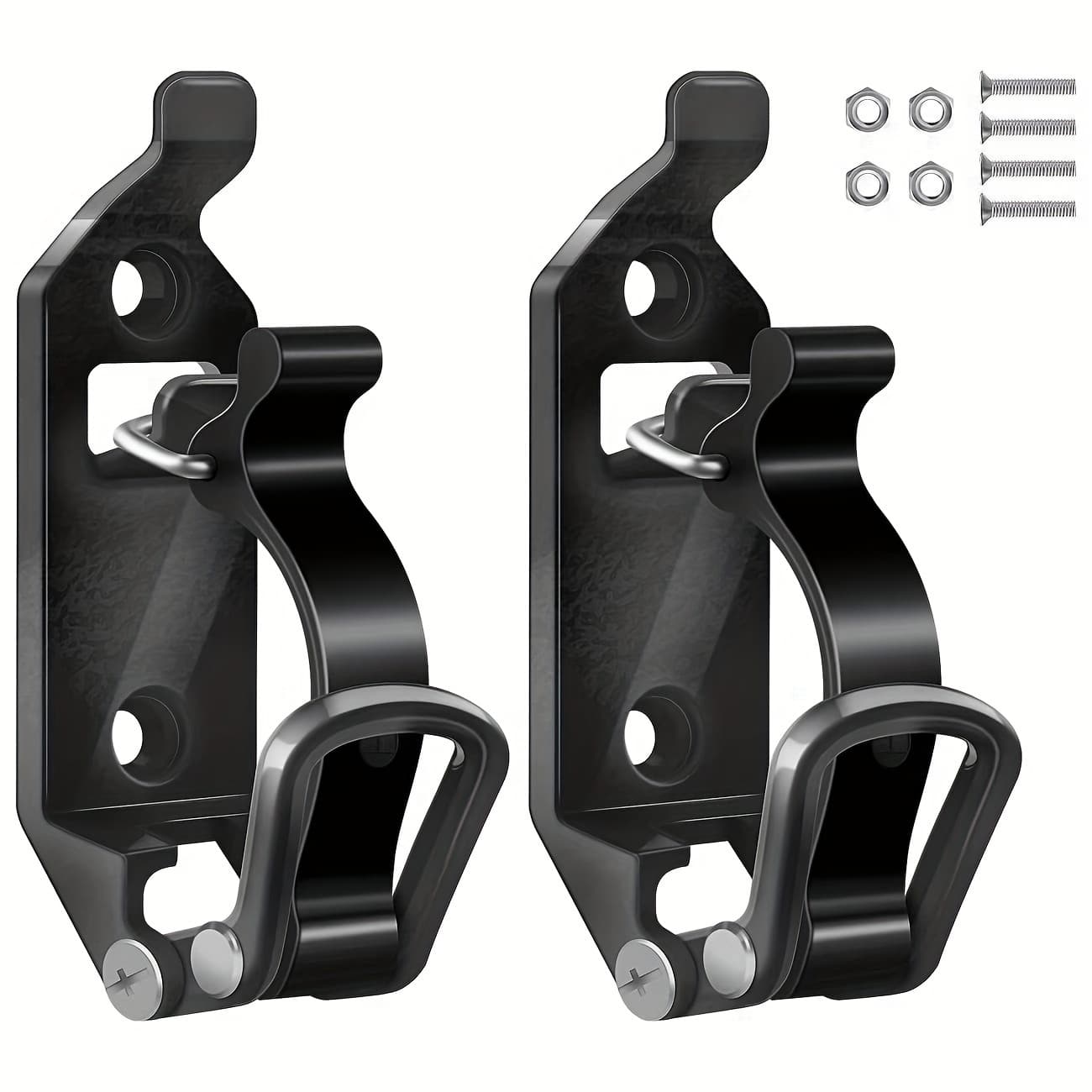 TEMU Two-piece Set, Shovel And Axe Bracket, Alloy, -resistant Bracket, Flexible Fastener, Suitable For Truck, Boat, Offroad And Land Equipment Wall And Roof Frame Tool Rack