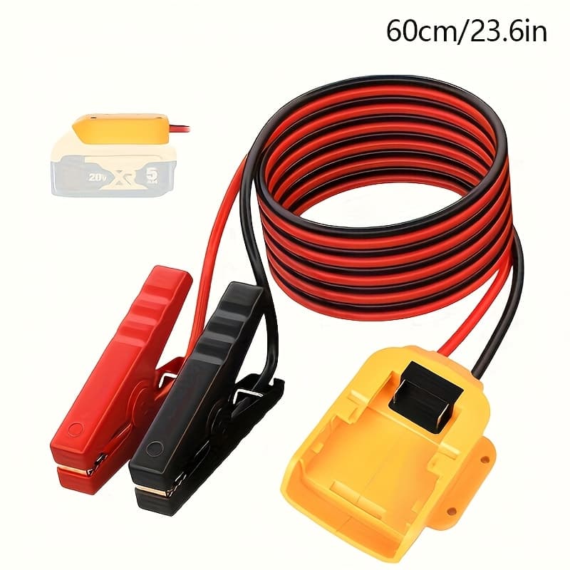 TEMU For Battery Car Starter Cable With Adapter, Compatible 18v/20v Dcb Battery Starters, Suitable For 1.59-gallon Gasoline 32-gallon Engines, Cars, Motorcycles, Suvs, And Quickly Batteries