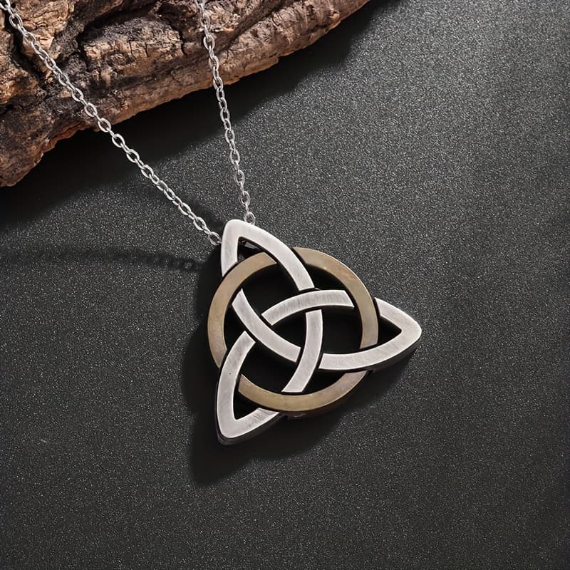 TEMU 1pc Openwork Celtic Knot Necklace - Vintage Fashion Men's Jewelry - Great For Daily Wear - Birthday Gift For Boyfriend