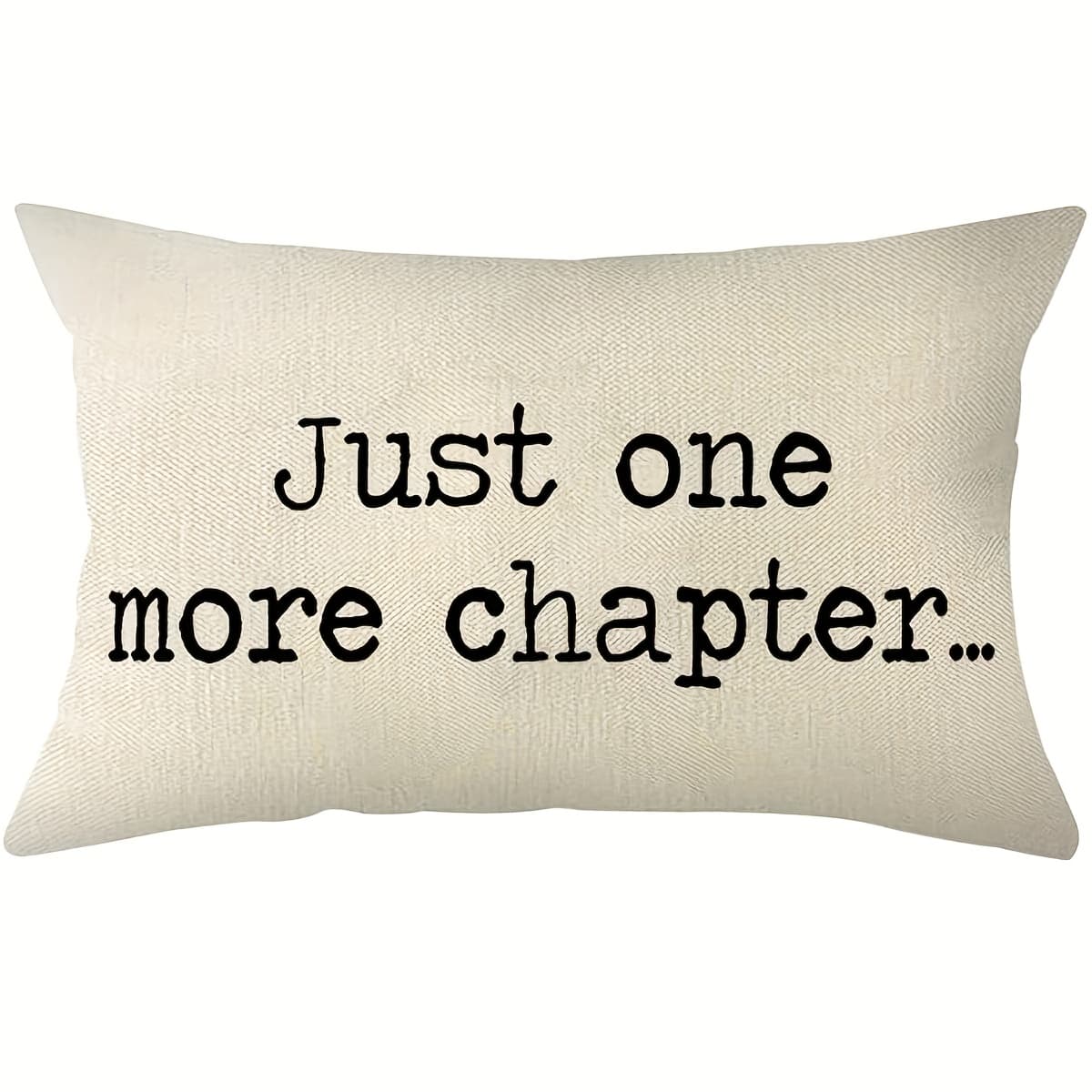 TEMU 1pc Lumbar Pillow Cover, Measuring 12 X 20 Inches, A Farmhouse-style Perfect For Book Lovers To Decorate Their Sofa Or Couch