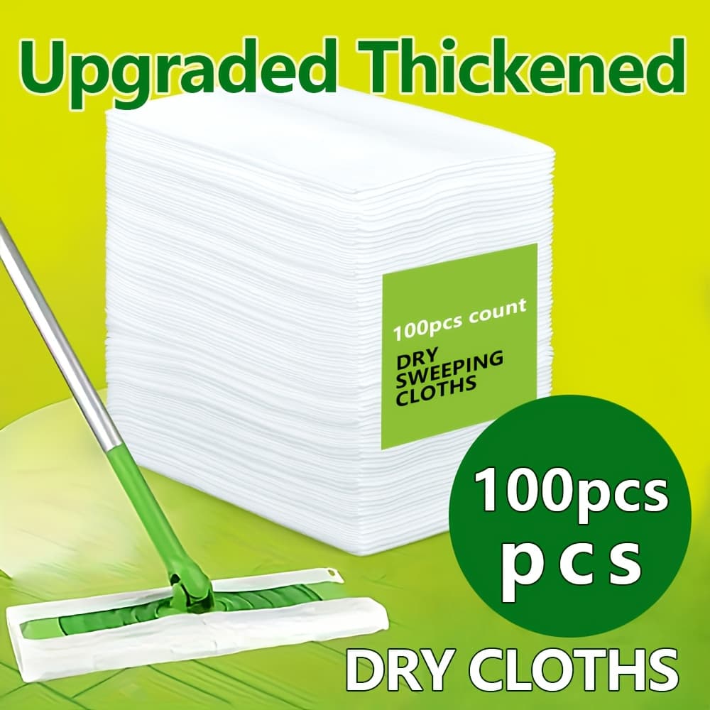 TEMU 100 Disposable Dust Removal Cloths For Household Use, Electrostatic Mop For Cleaning Floor Tiles And