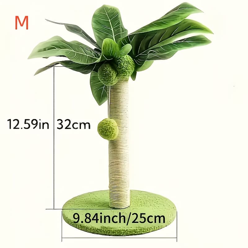 TEMU Coconut Tree Cat Scratching Post With Hanging Ball - Essential Indoor Cat Toy, Decorative Cat Climbing Frame, Having