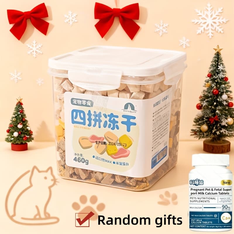 TEMU Freeze Dried (chicken Nuggets, Egg , Chicken Liver, Duck Liver, ) Bucket Suitable For Cats And Dogs