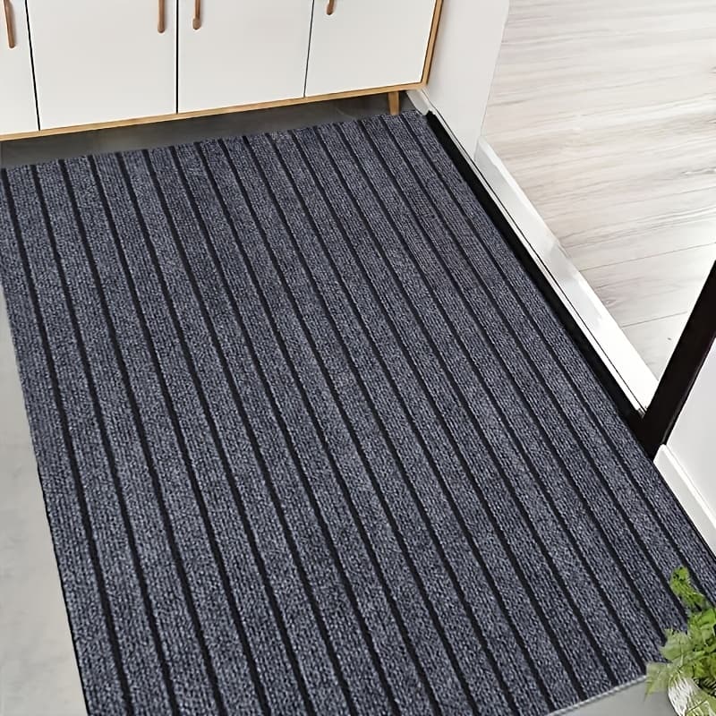 TEMU Dog Door Mat For Muddy Paws - Non-slip, Absorbent, Washable Entryway Mat With Rubber Backing, Quick Dry, Low For Indoor/outdoor Use, Gift|striped Pattern Mat|durable Doormat, Pet Door Mat
