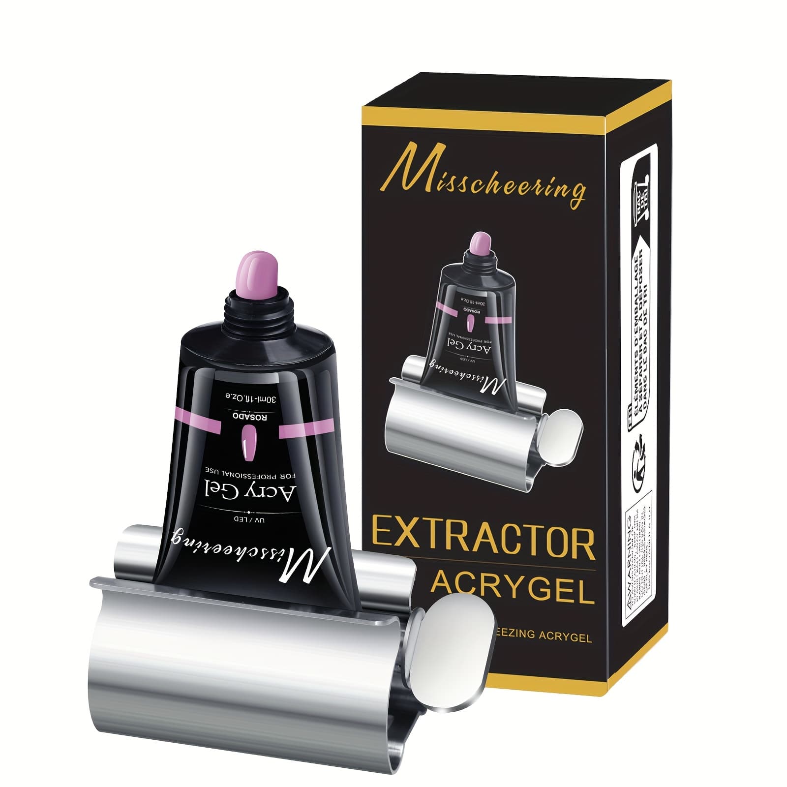 TEMU Misscheering Stainless Steel Nail Extension Gel Squeezer Manual Squeezer Lazy Squeezer