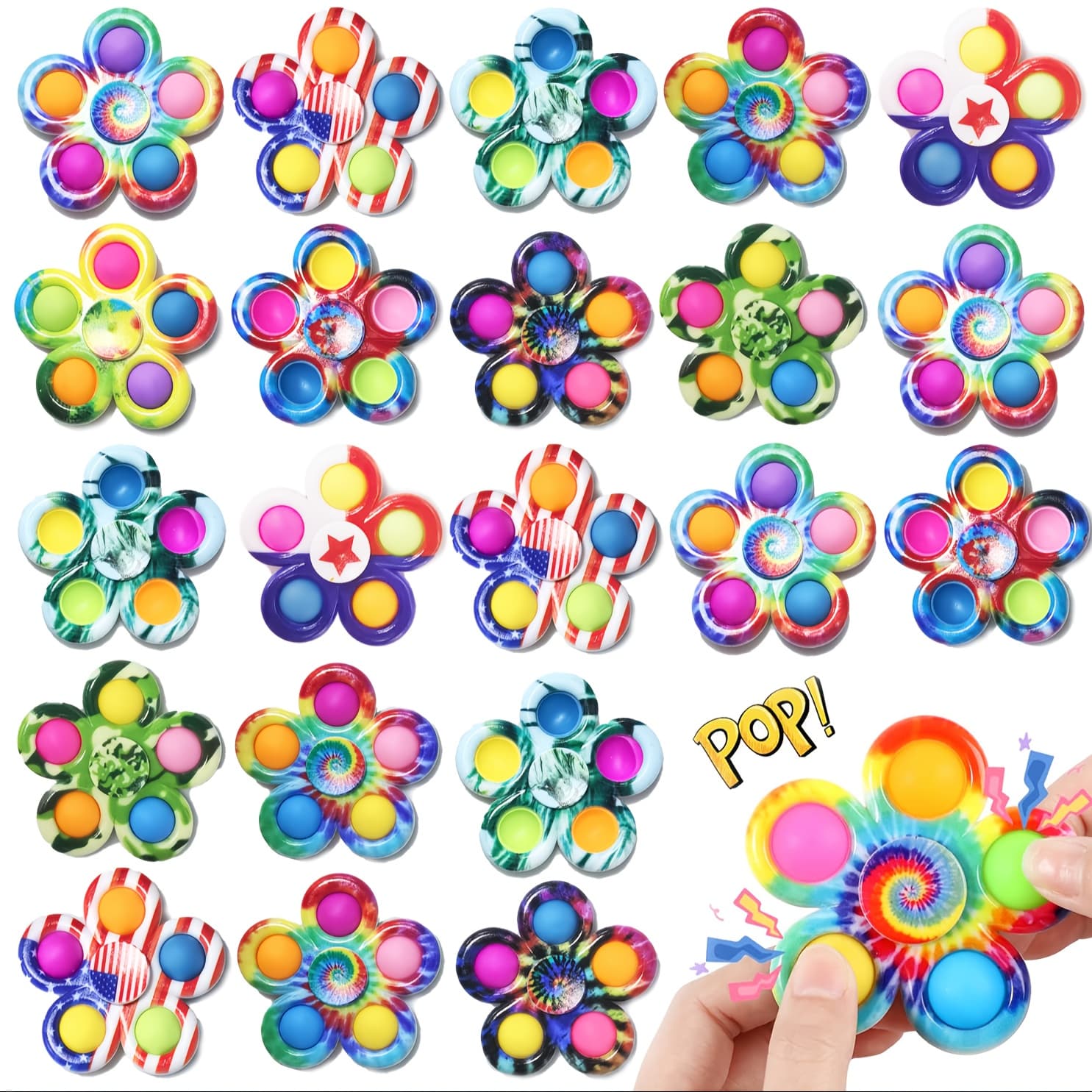 TEMU Mezhobby 30 Fidget Spinners Toys, Party Favors Gifts For Kid, Pop Fidget Spinner Pack Bulk, Little Sensory Fidget Toys Pack, Classroom Prizes For Girls Boys Students