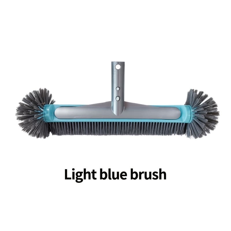 TEMU 1pc 12 Inch Easy-to-clean Detachable Pool Cleaning Brush - No Electricity Required, Durable Plastic Construction, No Handle Only Brush