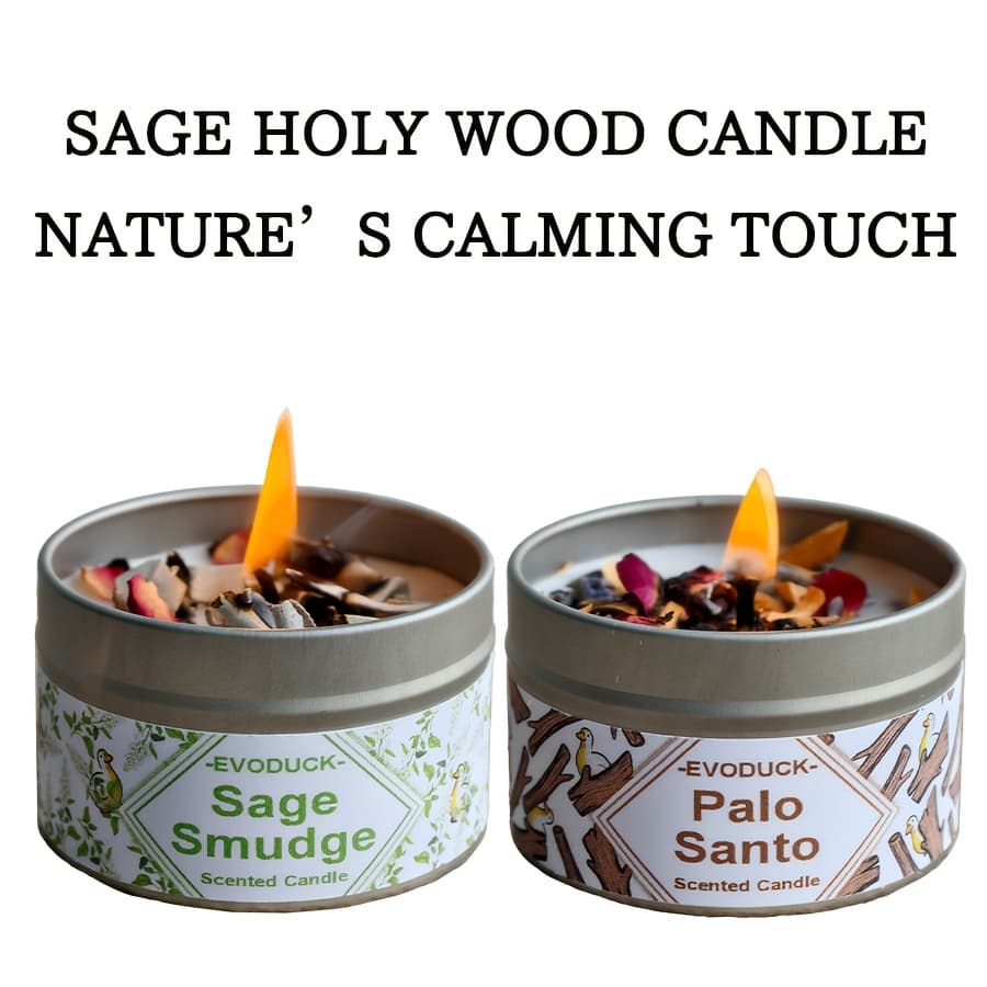 TEMU Evoduck 2pcs/1pc Natural Scented Burning Soy Wax Smudge & Palo Candle (total 6oz/each 3oz) | Handmade For Nail Salons & Spa Shops | Luxury Gift For Her - Perfect For Christmas, Valentine's Day