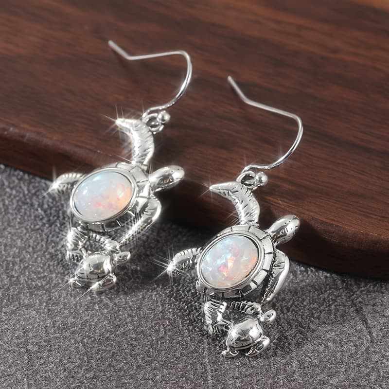 TEMU Artisan- Turtle Earrings With A , -themed Jewelry, Perfect For Daily Wear Or Festive Occasions