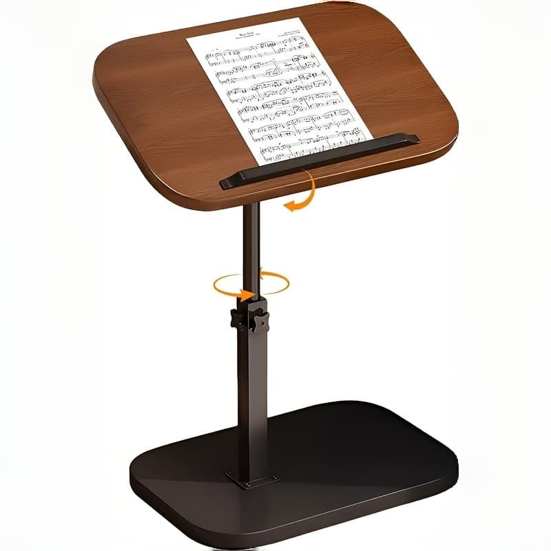 TEMU Tv Tray Table With 360 Degree Rotation And 180 Degree Flip Tabletop - Ideal Recliner Table For Bedside, Sofa, Or Small Spaces, Adjustable Bedside Table And Chair Side Table