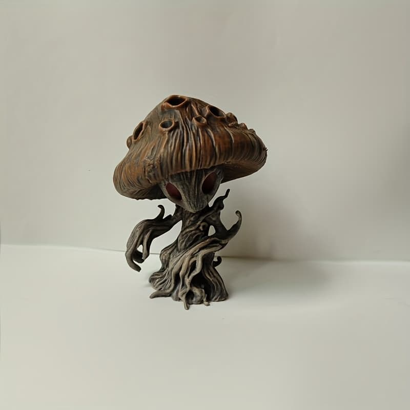 TEMU Collectible Figurines ，1-piece Halloween Horror Mushroom Statue Ornament, Home And Office Decoration