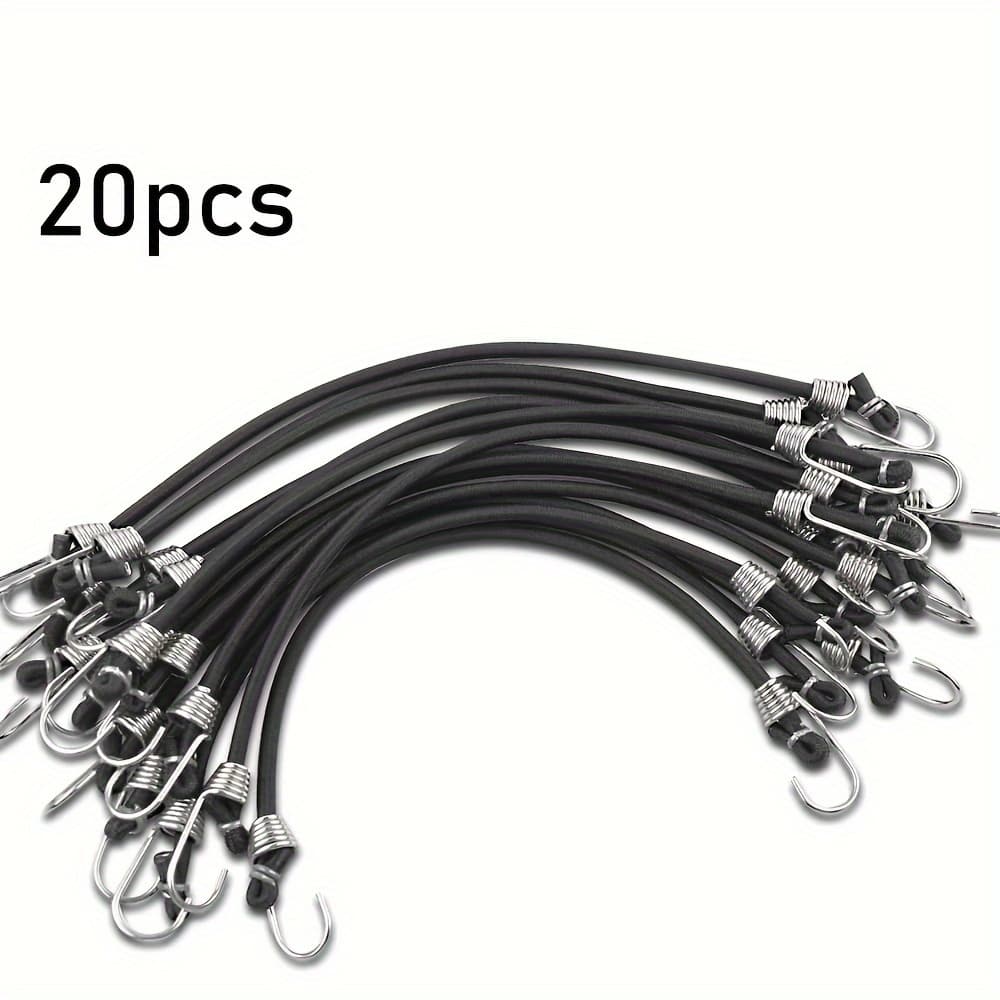 TEMU 5/10/ Pack 9.84 Inch Mini Bungee Cords With Hooks, Elastic Bungee Straps For Outdoor Camping, Luggage Roof Racks, Tents, Tarps, Bicycles, Cars