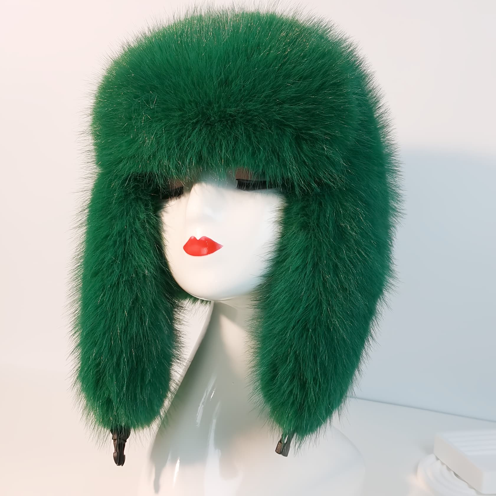 TEMU Y2k Retro Style Plush Lei Hat, Winter Warm Earmuff Hat, Street Fashion Thickened Cold-proof Outdoor Hat