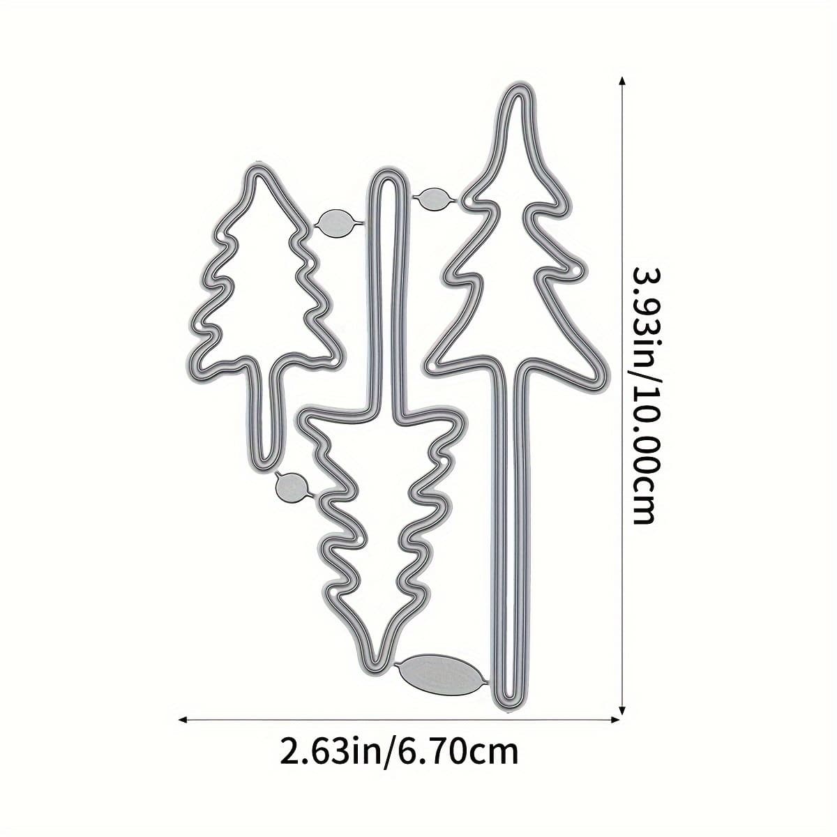 TEMU Pine Tree Metal Die Cuts, Merry Christmas Tree Cedar Cutting Dies Cut Stencils Scrapbooking Decorative Embossing Paper Scrapbooking Card Making