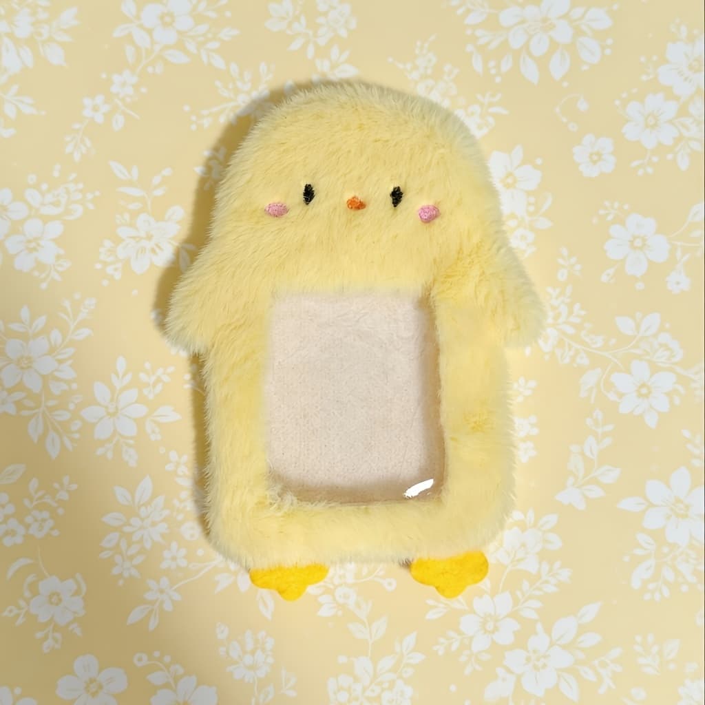 TEMU Adorable Plush Card Holder, K- Card Holder, Protective Case, Bag Charm, Keychain, Stationery