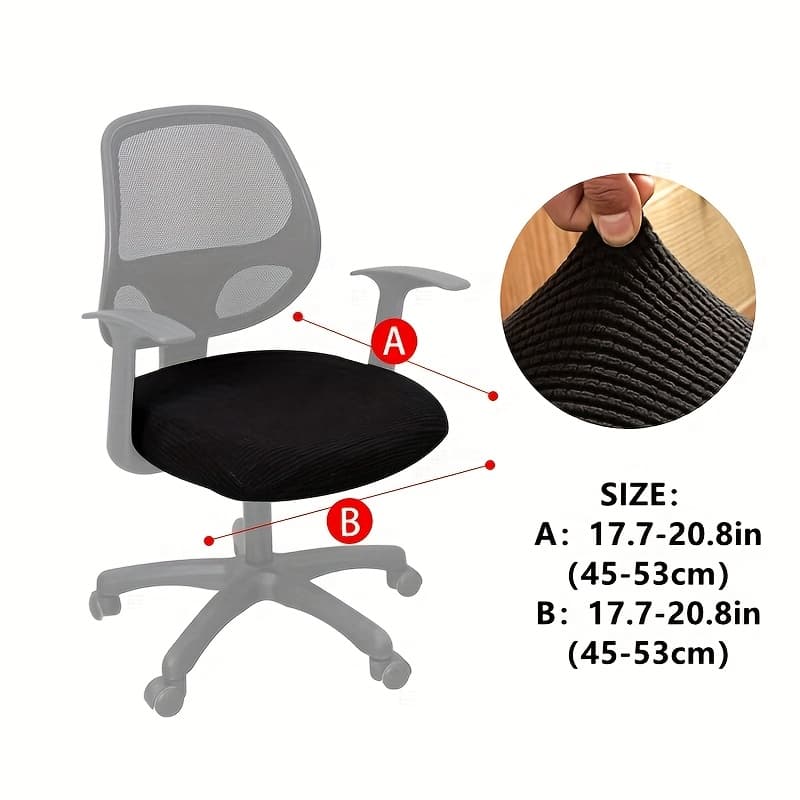 TEMU Office Computer Seat Protective Split Seat Cover Cover Thicken 1pc Chair Cover
