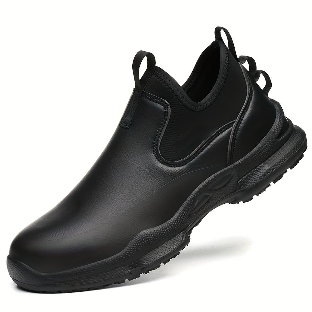 TEMU Men's Slip- Shoes, Slip-on Style, Slip- &, Comfortable & Lightweight - Ideal For & Restaurant Workers