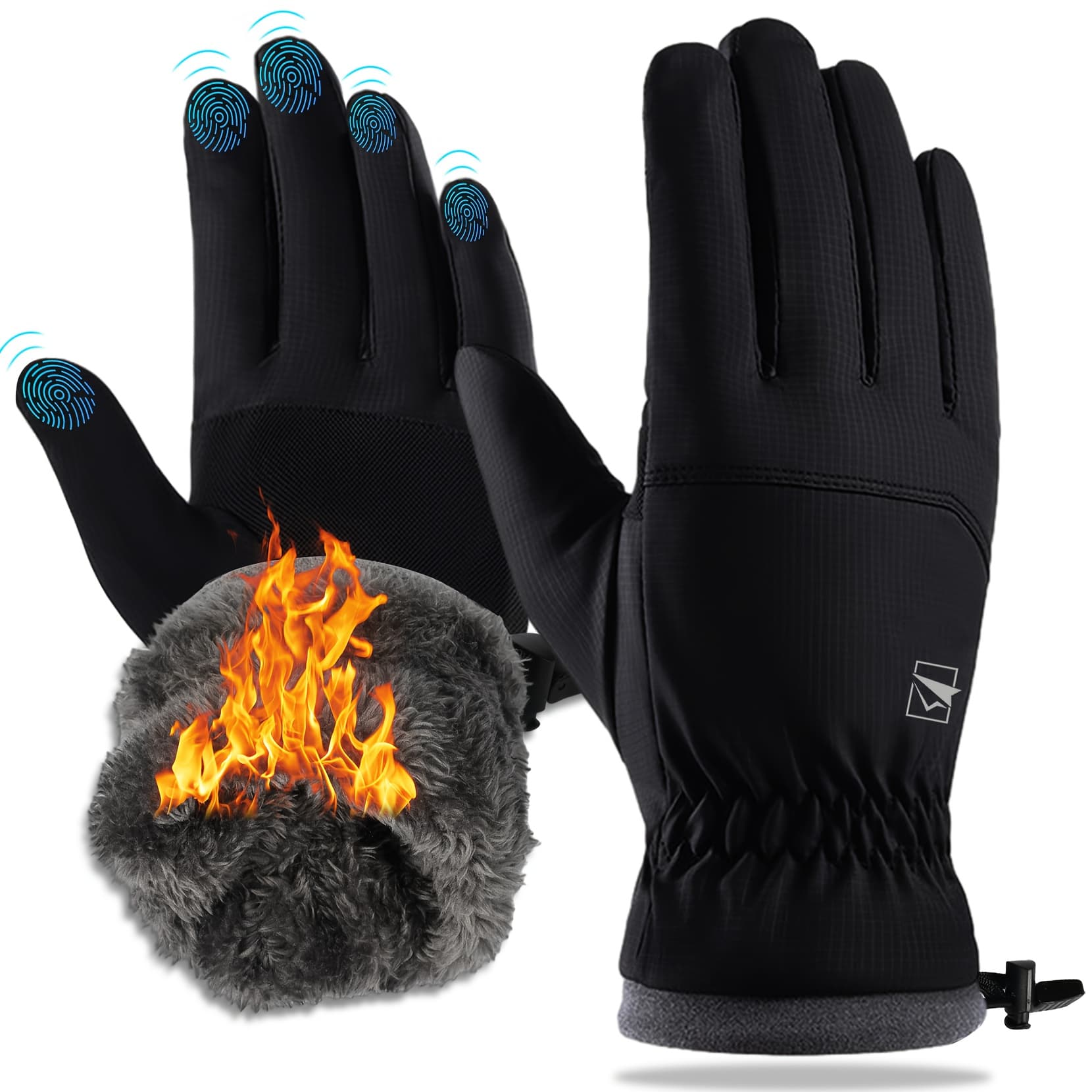 TEMU Cold Season Warm Gloves - Windproof High Quality Winter Gloves, Full Finger Coverage, Compatible With Touch Screen, Warm, Suitable For Cycling, Skiing