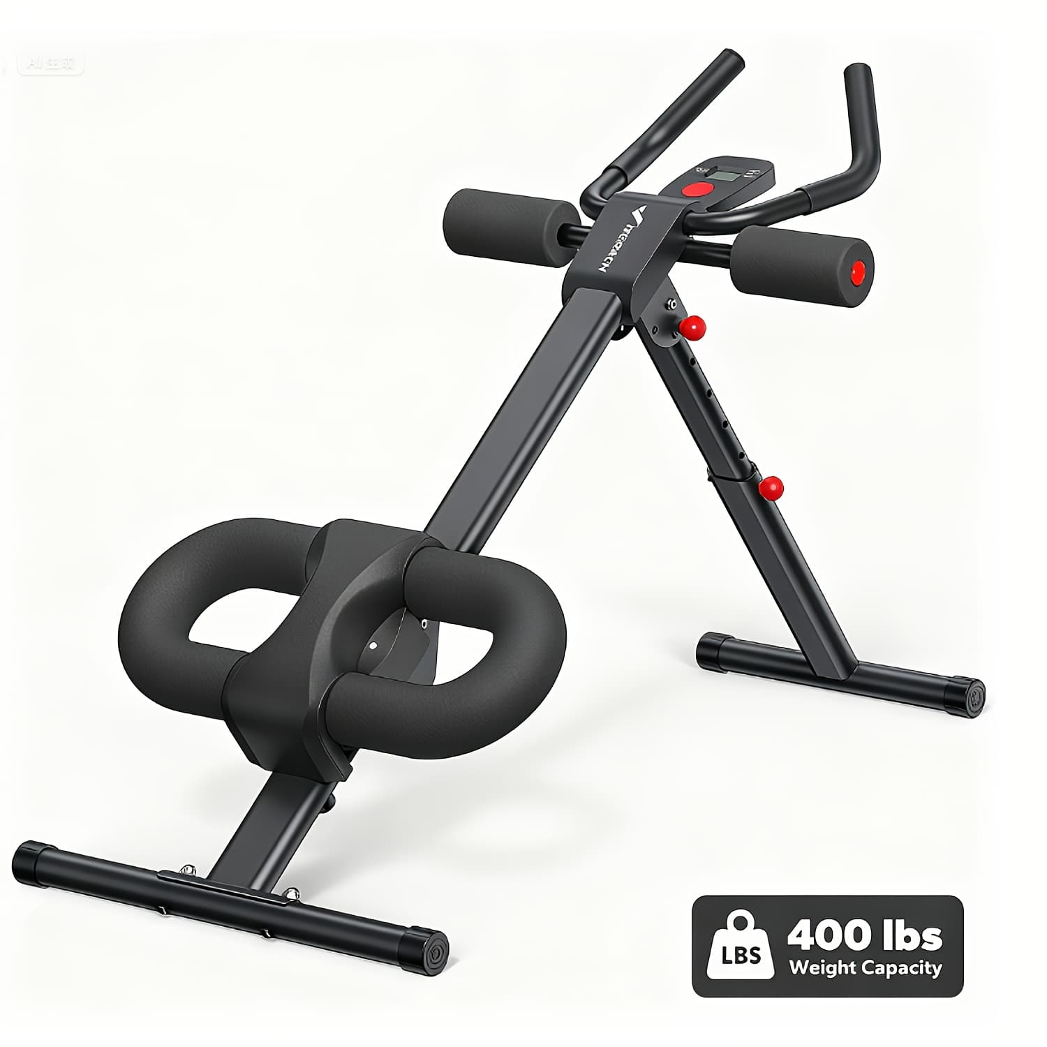 TEMU Merach Ab Machine, Ab Workout Equipment, Adjustable Ab Trainer Workout , Foldable, Knee Protection, Abdominal Trainer For Stomach Workout, Without Battery