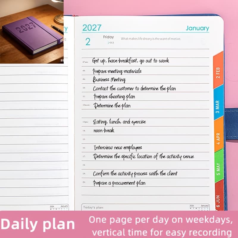 TEMU Personalized 2027 New Style Calendar Journal, Time Management Daily 1 Page 365 Days