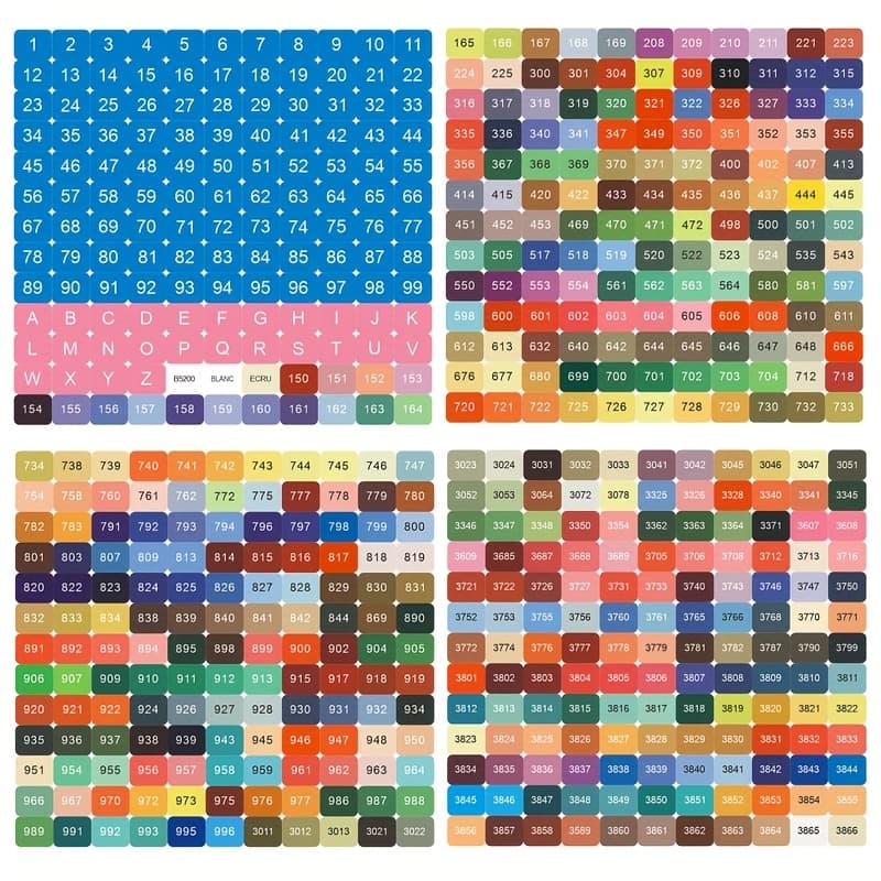 TEMU Color Number Stickers, Diamond Dot Number Stickers 447 Labels Heart-shaped For Storage Containers Diamond Painting Number Stickers Color Chart Multi-colors For Diamond Painting Storage Boxes