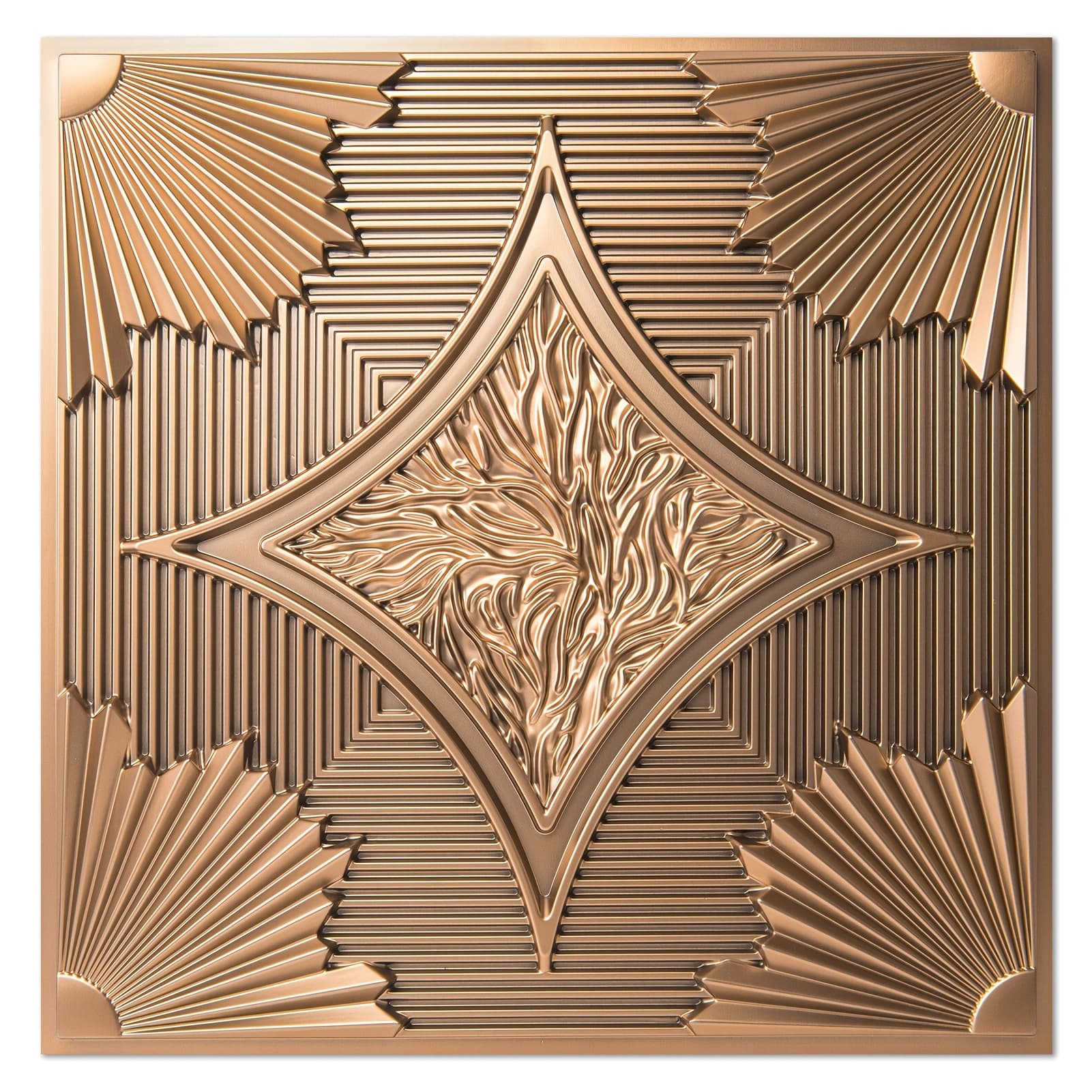 TEMU 12-piece 24x24inch Art3d Drop Ceiling Tiles 3d Wainscoting Panels Plactic Sheet In Bronze, Cover 48 .