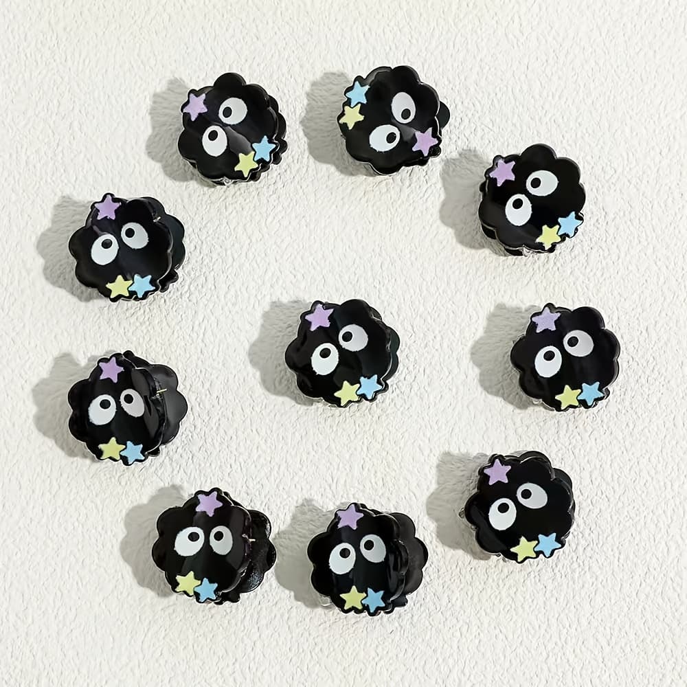 TEMU 10pcs Small Coal Ball Hairpin Female Cute Additions Hair Additions Braid Side Hairpin