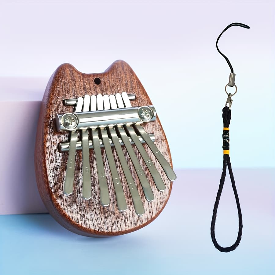 TEMU 8-key Cat Mini Kalimba, Exquisite Finger Thumb Piano Pendant Gift