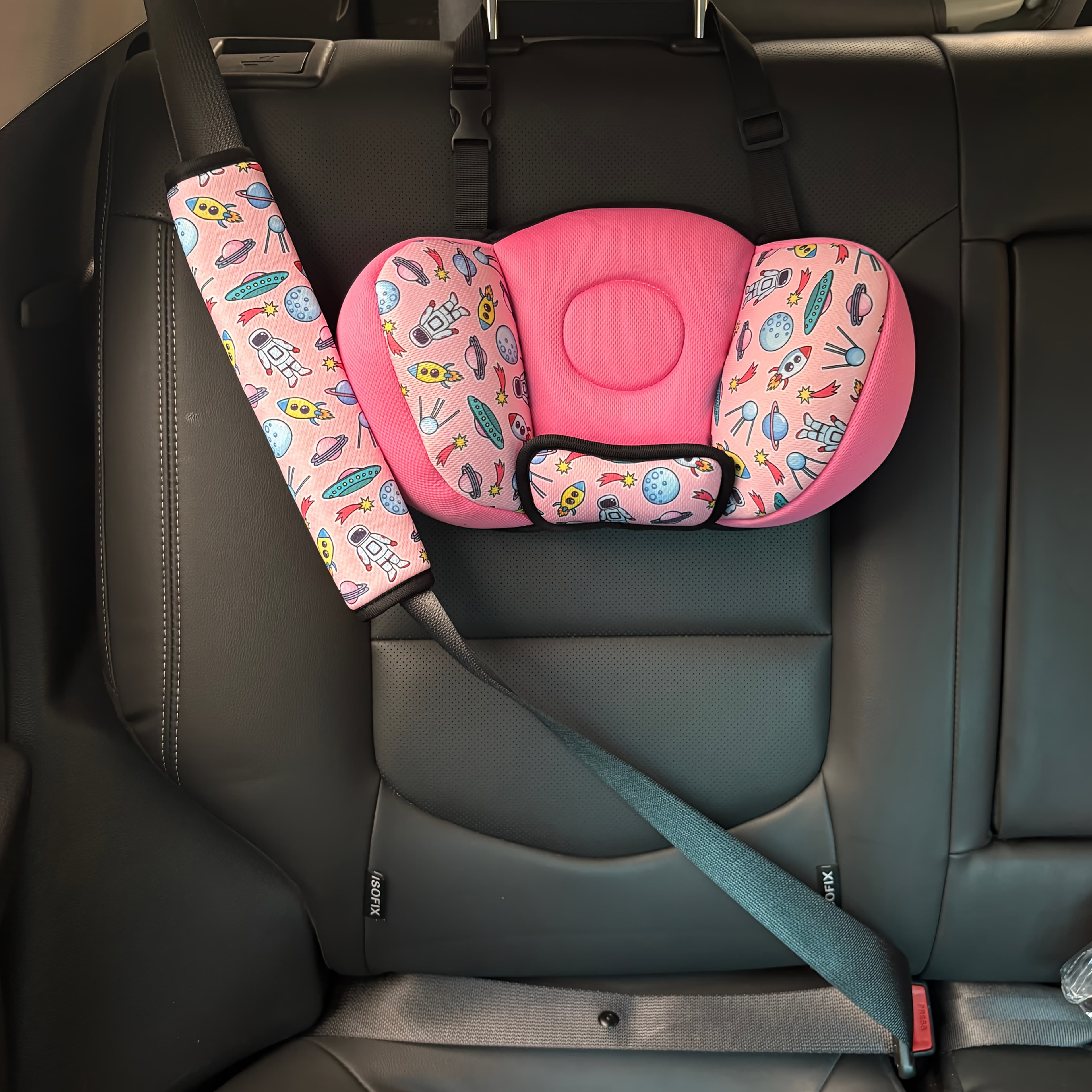 TEMU And Seatbelt Shoulder Pad Cover Seatbelt Pressure Camel Hump Design Prevents Head Swaying Travel Pillow For Sleeping Neck Support Cover