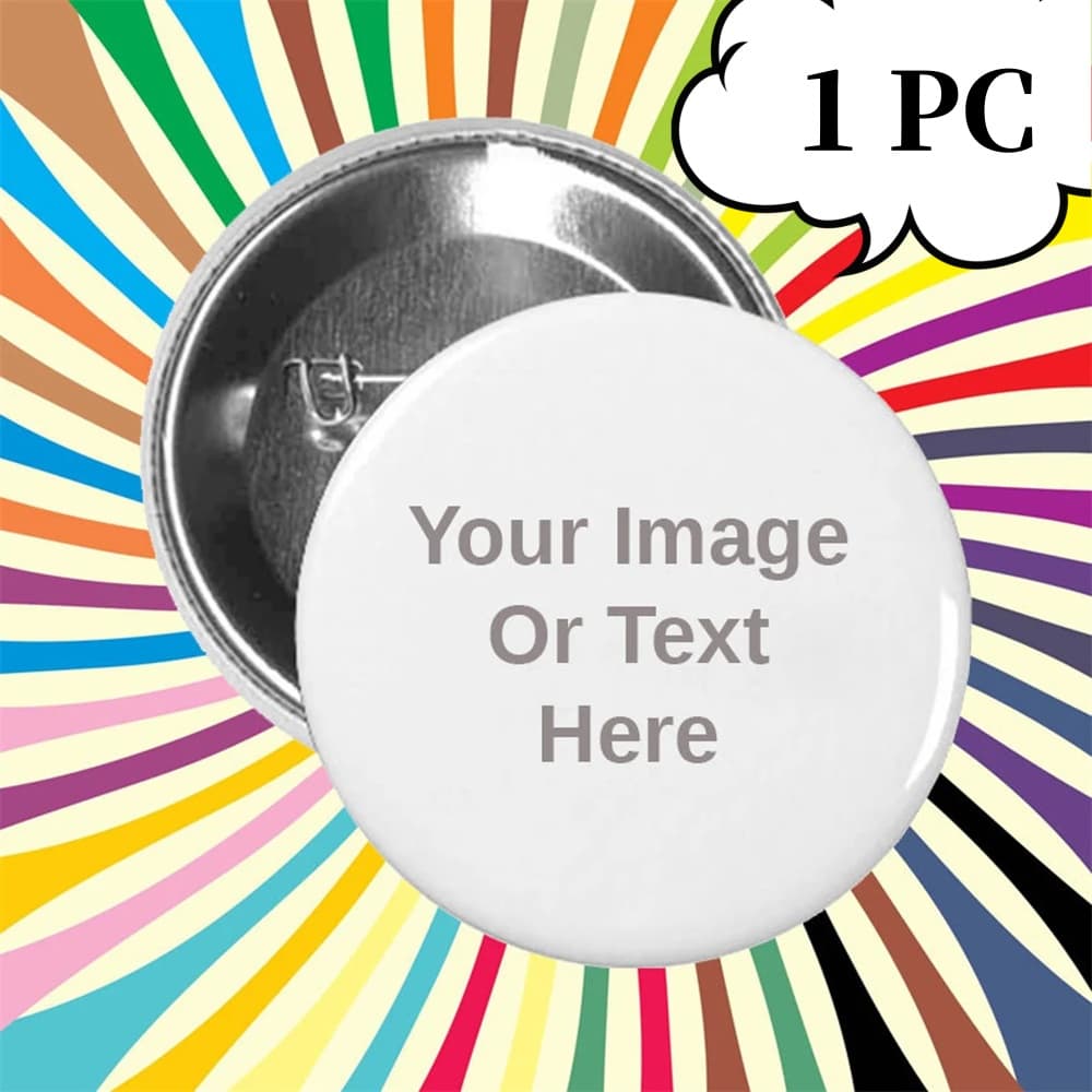 TEMU [custom]38mm Custom Badge Pins: Turn Your Ideas, - Photos, Words And Logos Pins Personalized Metal Brooches, Perfect For Event Giveaways Or Or Holidays Moving Party Birthday Gifts.