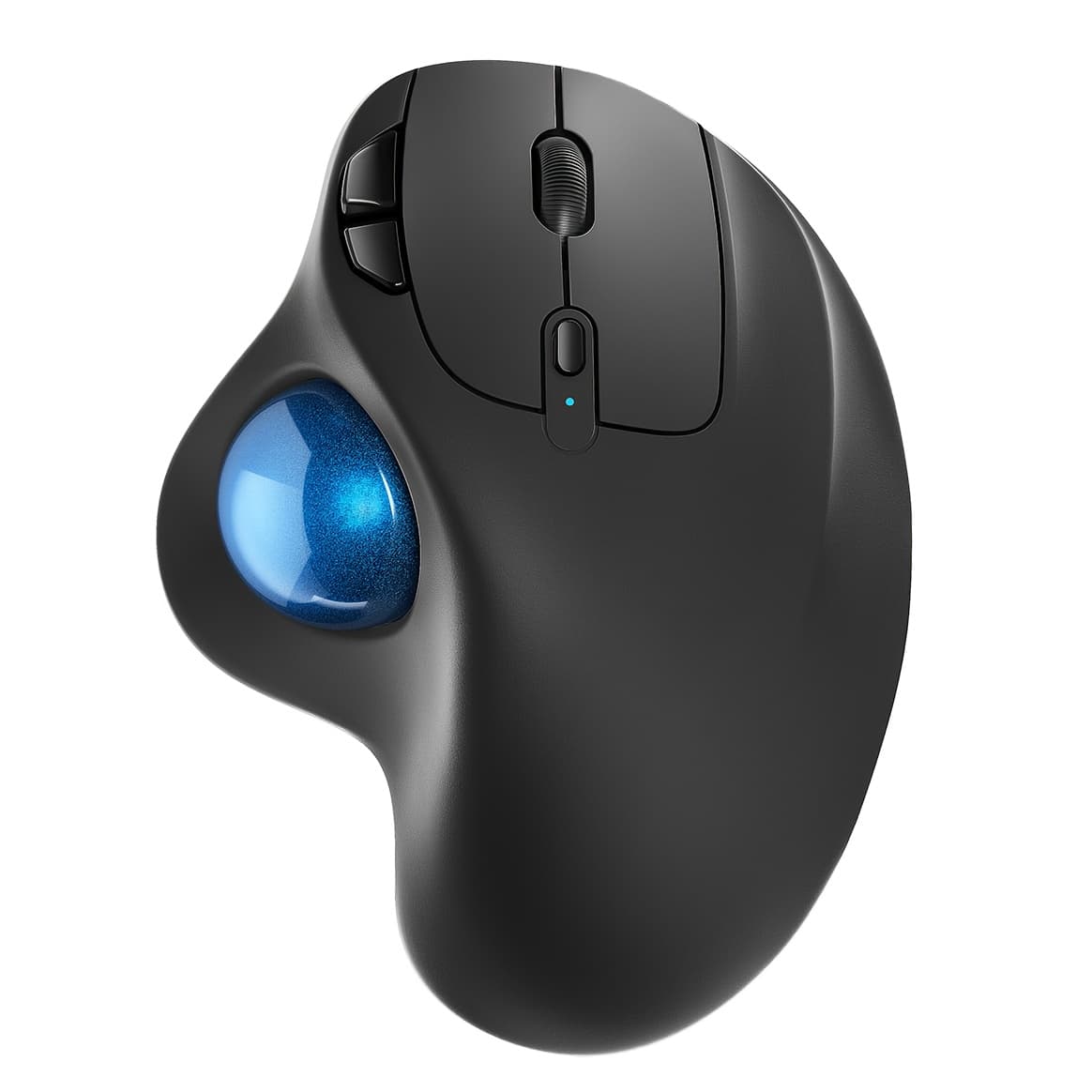 TEMU Wireless Trackball Mouse, Rechargeable Ergonomic, Easy Thumb Control, Precise & Smooth Tracking, 3 Device Connection (wireless Or Usb Receiver), Compatible For Pc, Laptop, , Windows