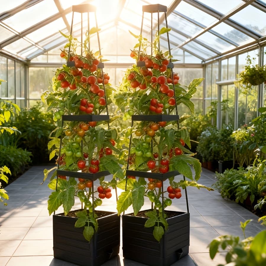 TEMU Tomato Planter With Trellis, 2 Packs Tomato Planter With Trellis, 57" Raised Garden Bed Planters Box For Climbing Vegetables Plant, Indoor Outdoor Use