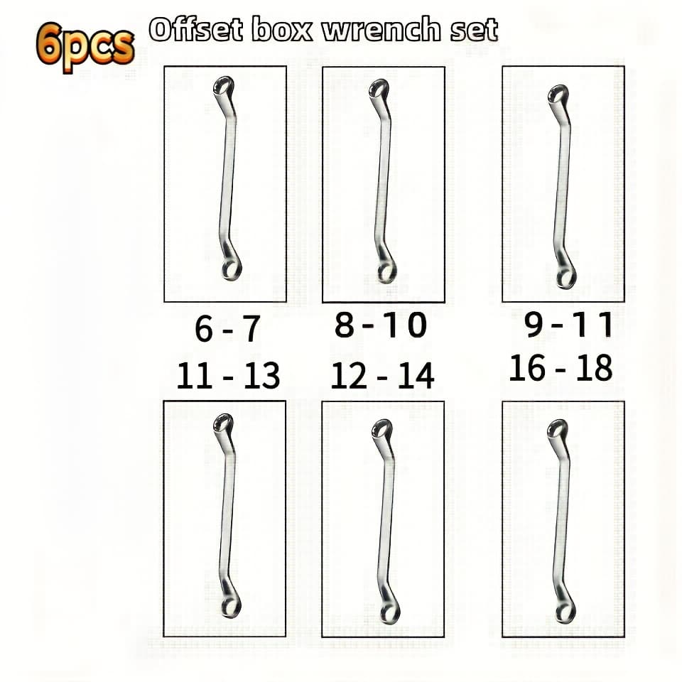 TEMU Professional 9pcs/6pcs/3pcs Double-ended Ratcheting Box Wrench Set (6-24mm) | High Polish Mirror End | Steel | For Auto, Bike, Boat
