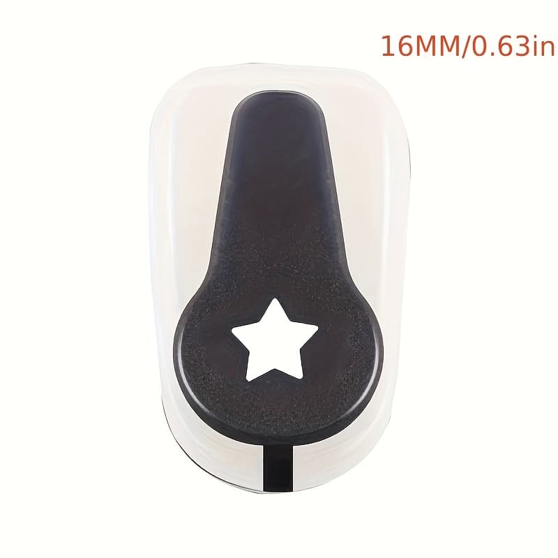 TEMU Star-shaped Single Hole Punch For Scrapbooking And Card Making - Manual, Battery- Supply