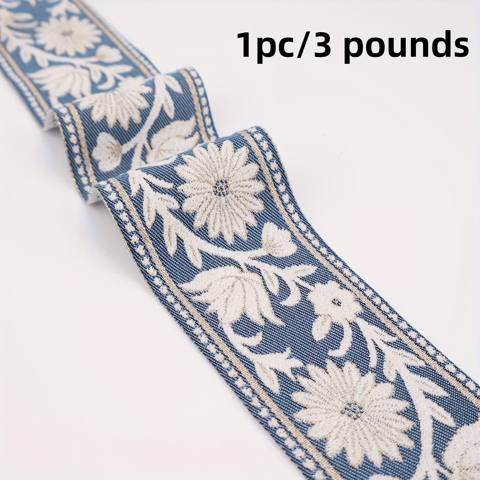 TEMU 3 Yards Jacquard Ribbon Lace Decoration, Woven Mesh Ribbon Decoration, For Crafts, Handicrafts, Home Decoration, Clothing Decoration