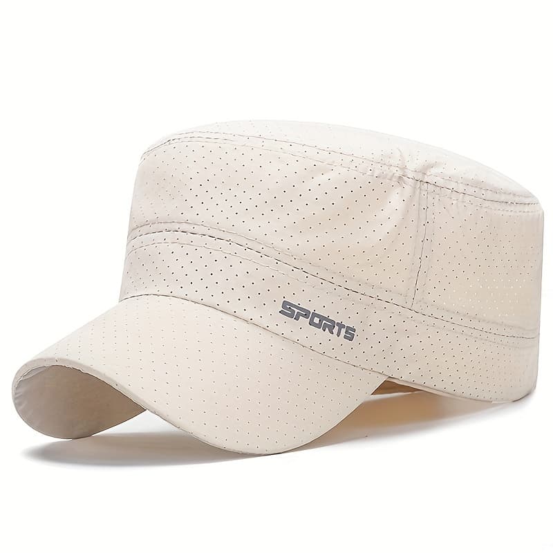 TEMU Ediko Unisex Flat Brim Sun Hat, Quick-dry Lightweight , Suitable For Daily Wear