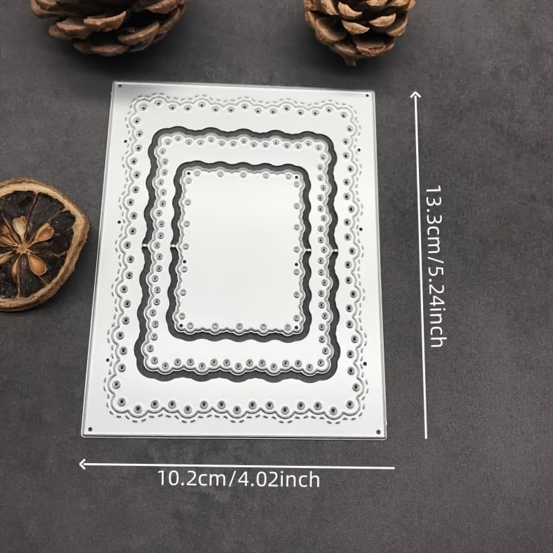 TEMU Metal Border Cutting Die Template For Diy Scrapbooking, Album, Paper Cards, Embossing