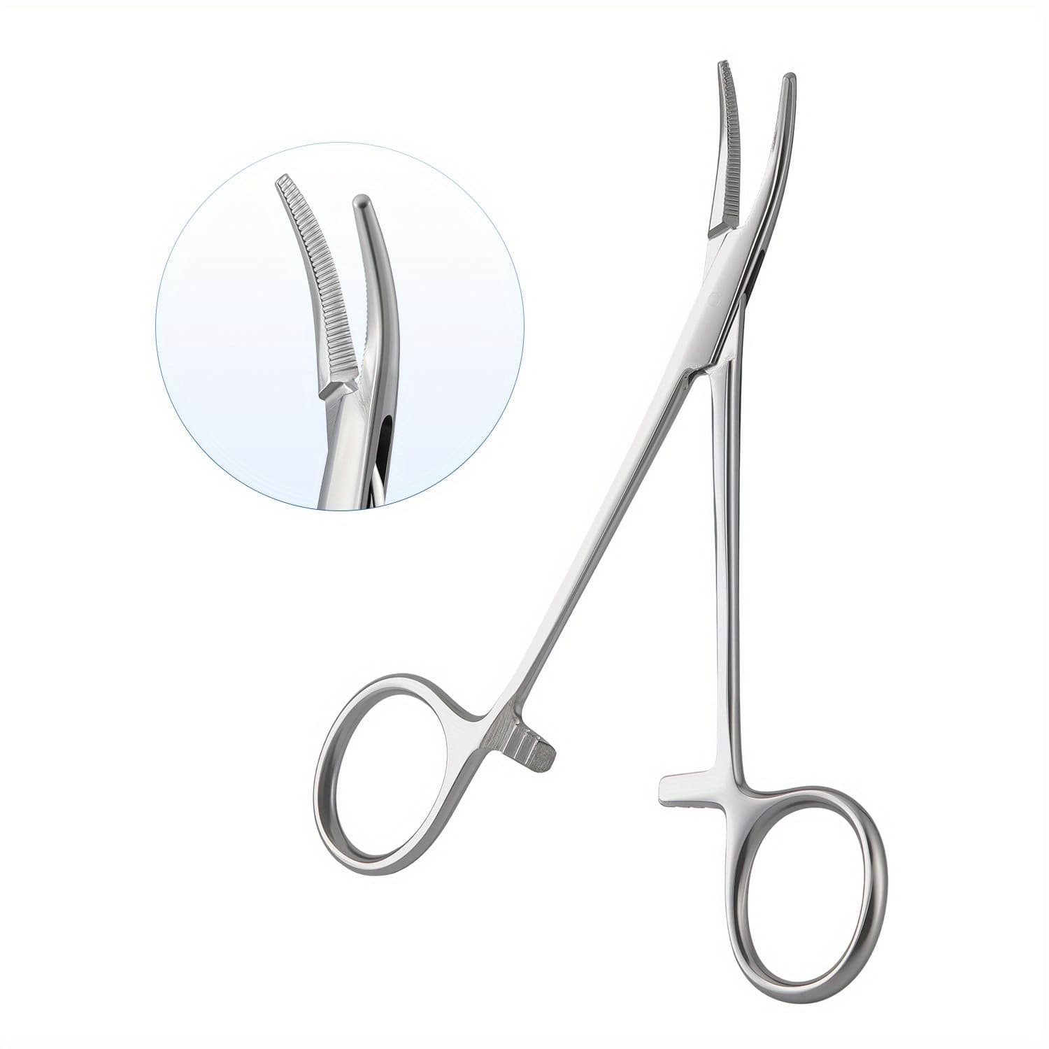 TEMU Stainless Steel Plier | Universal Fishing Tweezer, Curved Clamp 12.5cm, Metal Material, No Battery Required