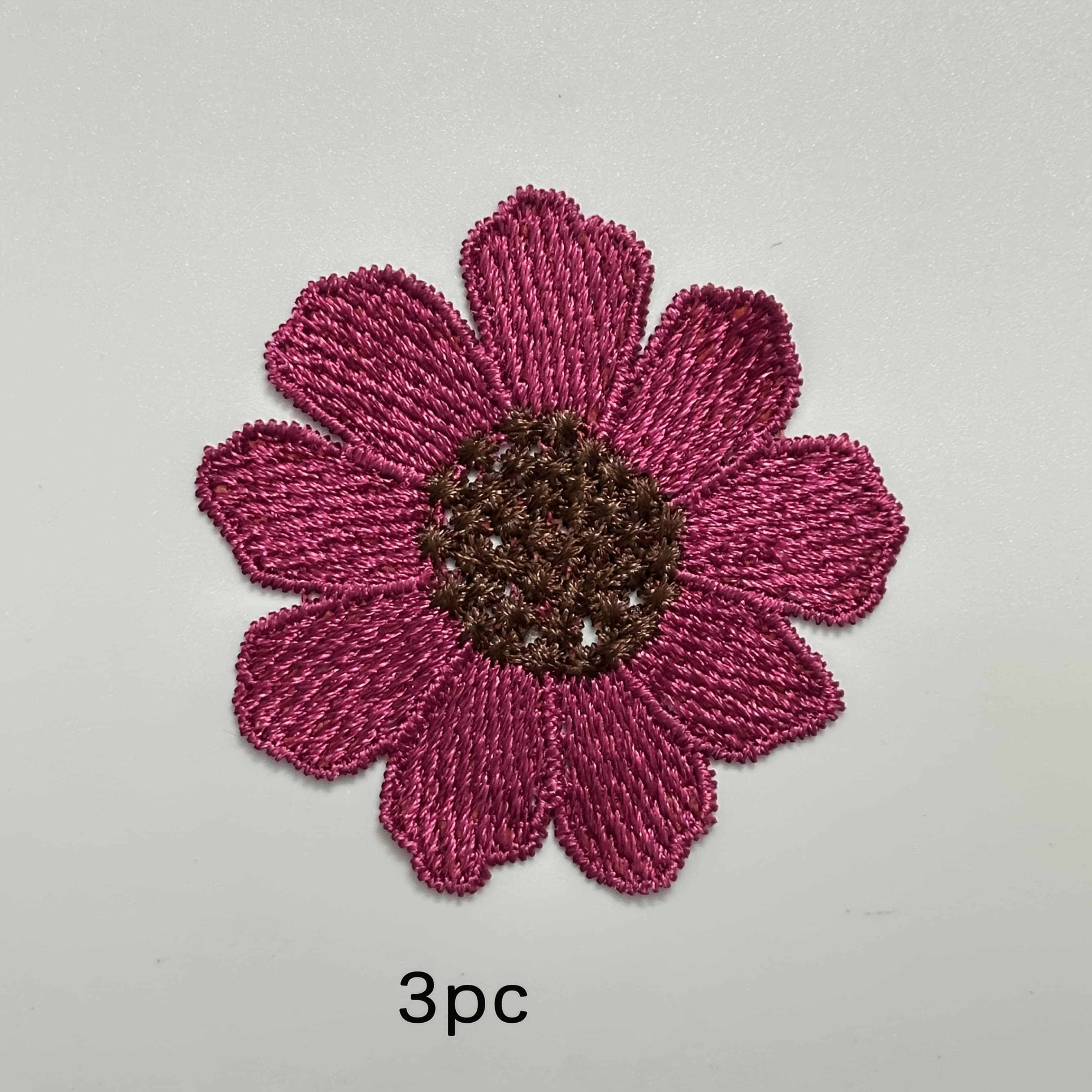 TEMU 3pcs Of Deep Purple Water-soluble Lace Appliques, Including Patches For Hats, Bags, And Clothing Additions, Trendy Patches Suitable For Apparel And Crafts