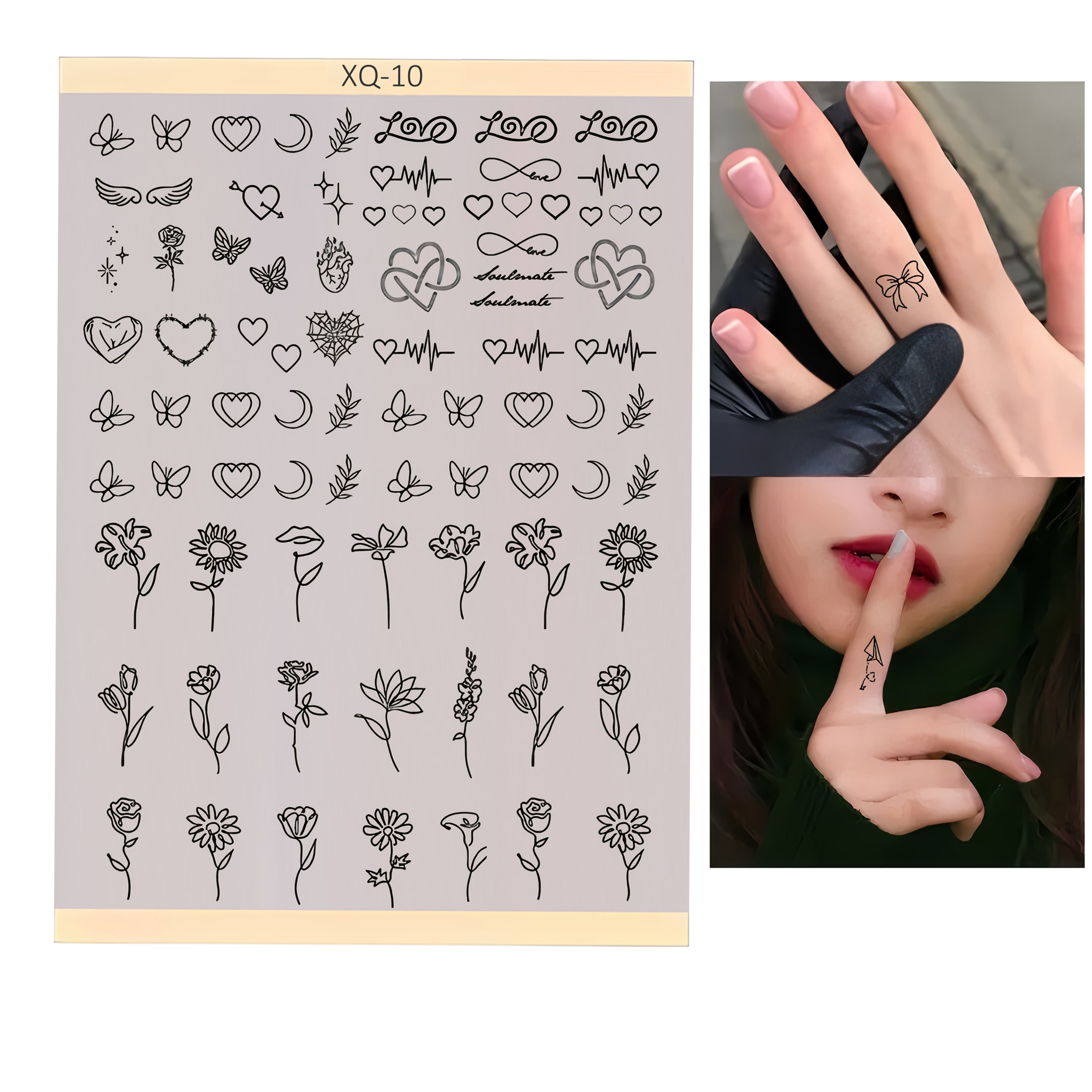 TEMU Patterned Tattoo Transfer Paper, A4 Tattoo Transfer Paper With Designs For Tattoo Art