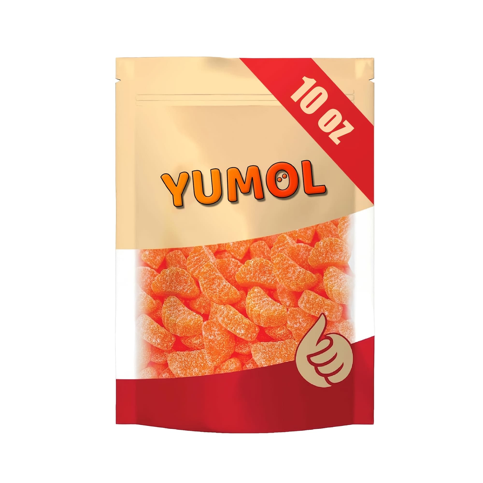 TEMU Orange Slices Jelly Candy | 10oz/2-pound/2.63-pound Bag | Sugar-dusted
