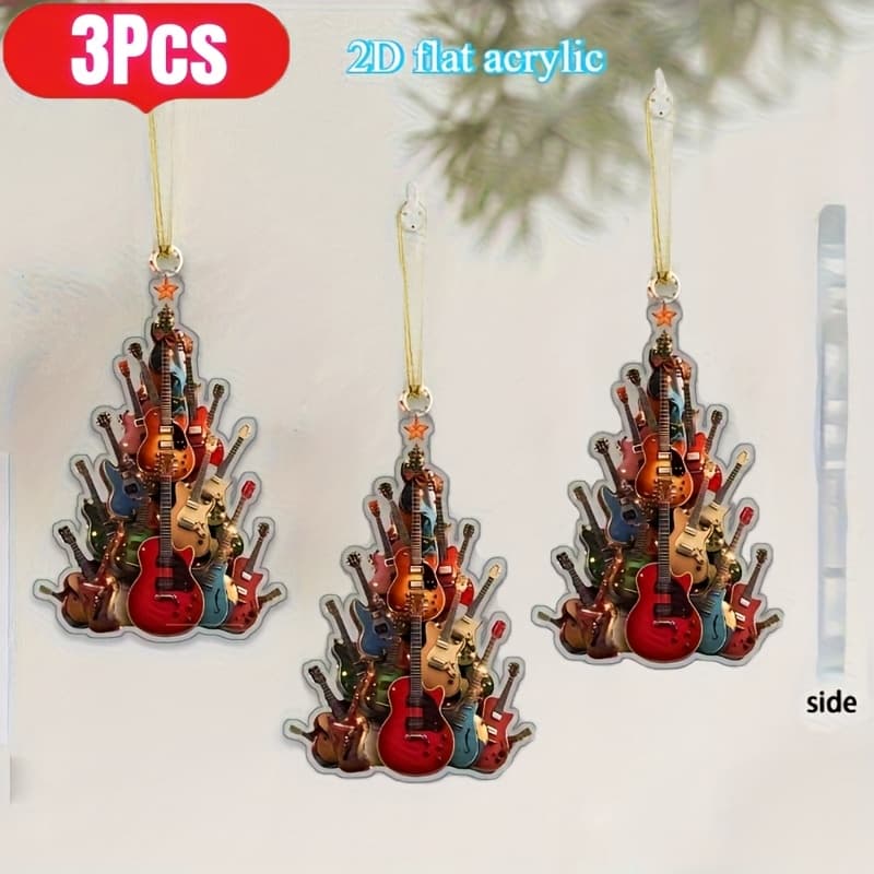 TEMU 2d Flat Acrylic, 3pcs & Christmas Tree Acrylic Decor - Perfect 's Gift, Desktop Sign For Home, Office, Porch - Versatile Indoor/ Outdoor Holiday Art, Room Decor, 2d, 2d Flat, Best For Christmas