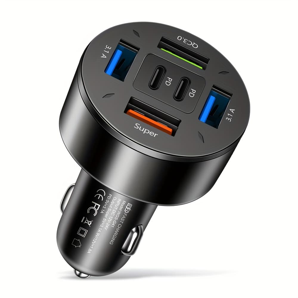 TEMU 40w Pd Type-c Car Phone Charger Ultra Fast Usb Charger For Iphone And For